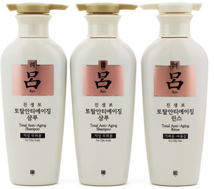 Ryo Prevents oil removal and strengthens hair roots Ryo Lu Bai Lu, Korea, Shampoo and Conditioner Set 2 washes and 1 care 400ml*3