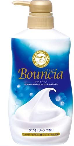 牛乳石碱bouncia浓密泡沫高保湿沐浴露单瓶装550ml